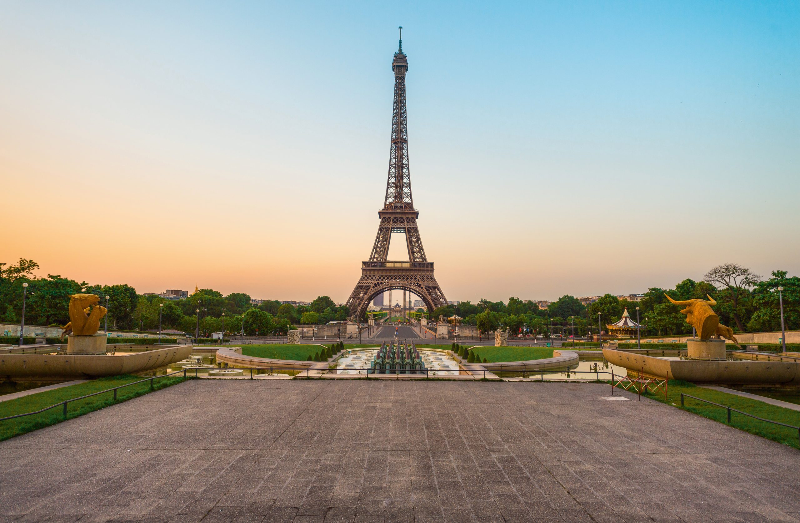 Blick über Paris mit dem Eiffelturm